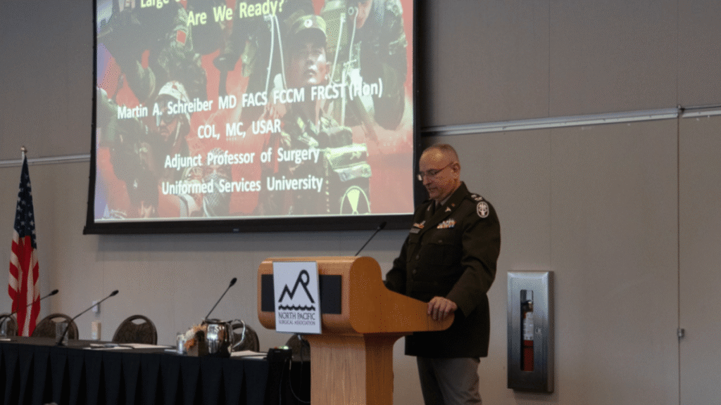 National Surgical Leader Dr. Martin A. Schreiber Calls for Stronger Civilian and Military Trauma Readiness at Regional Meeting